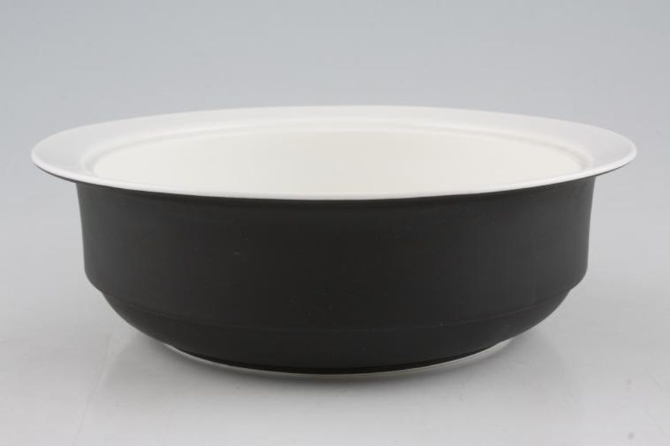 Susie Cooper Contrast - Black + White Vegetable Tureen Base Only Member of Wedgwood