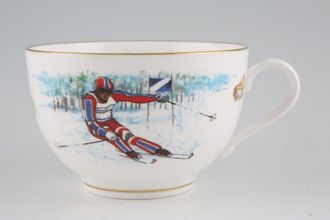 Royal Worcester V.I.P Breakfast Cup Skiing - Modern B/S 4 1/4" x 2 3/4"