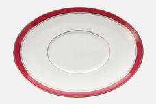 Royal Worcester Howard - Ruby Sauce Boat Stand Oval 8 1/2" thumb 1