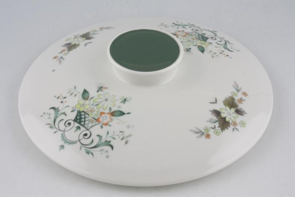 Royal Doulton Provencal - T.C.1034 Casserole Dish Lid Only Round, Green Knob. O.T.T. 3pt