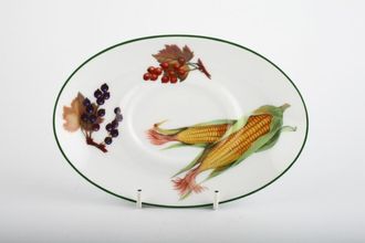 Sell Royal Worcester Evesham Vale Sauce Boat Stand Sweetcorn, Redcurrants, Blackcurrants - for rounded shaped boat 7 1/2"