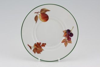 Royal Worcester Evesham Vale Tea Saucer For Straight sided cup - 3" well - Red Plum, Blackberries, Redcurrant 6 1/4"