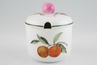 Sell Royal Worcester Evesham Vale Jam Pot + Lid Fruit knob. Fruits vary on pot and lid