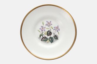 Royal Worcester Alpine Flowers Coffee Saucer No 4 - Well size 2 1/4" For Cans 5"