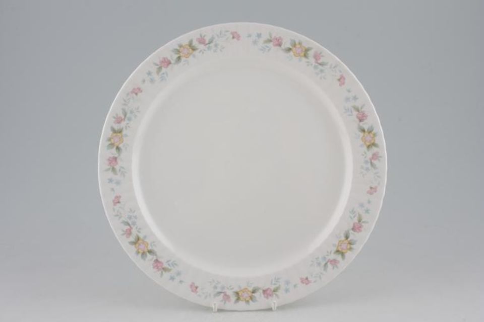 Hammersley Fluted - Pink + Yellow Flowers Dinner Plate 10 1/4"