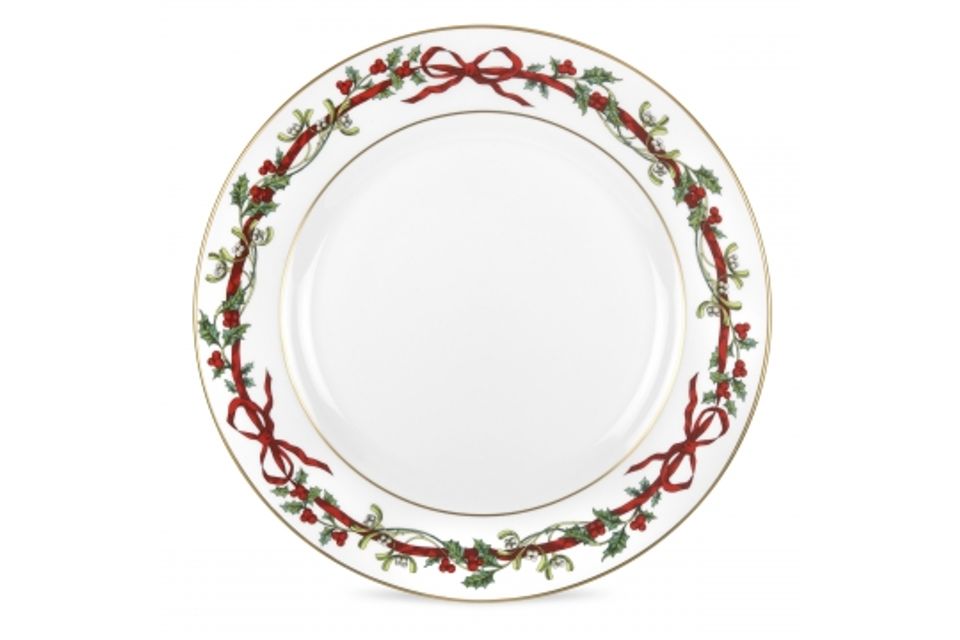 Royal Worcester Holly Ribbons Dinner Plate 10 3/4"