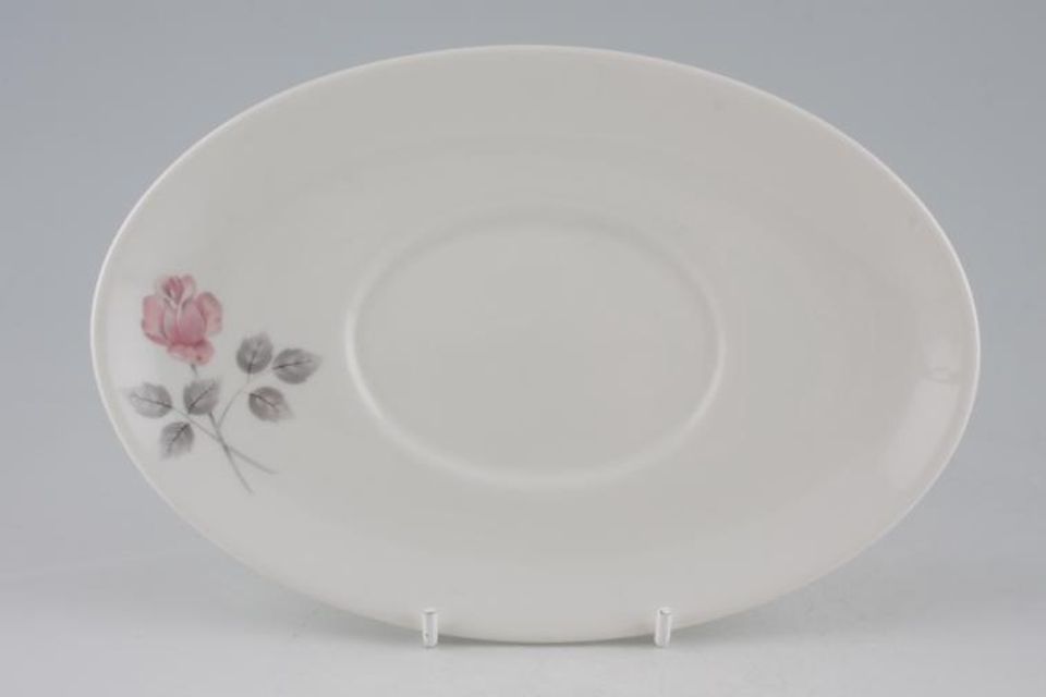 Royal Doulton Pillar Rose - T.C.1011 Sauce Boat Stand oval 8 1/8"