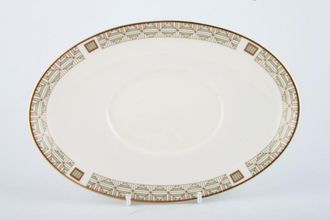 Royal Doulton White Nile - T.C.1122 Sauce Boat Stand oval 8 1/4"