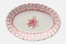 Johnson Brothers Rose Bouquet - Pink Pickle Dish shallow - oval 8" x 5 1/2" thumb 2