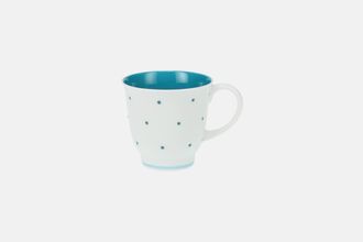 Susie Cooper Raised Spot - Turquoise Coffee Cup 2 1/2" x 2 3/8"