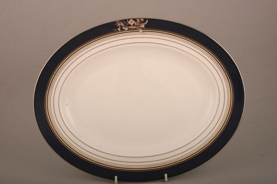Wedgwood Renaissance Blue Oval Platter 14"