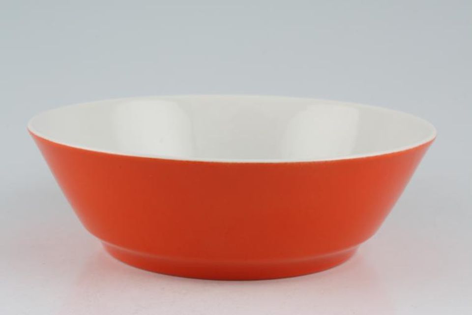 Royal Doulton Seville - T.C.1085 Soup / Cereal Bowl plain dark orange/red 6 1/4"
