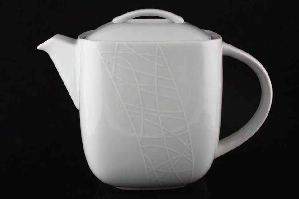 Royal Worcester Jamie Oliver - White Embossed Teapot tasty brewer 2 1/2pt