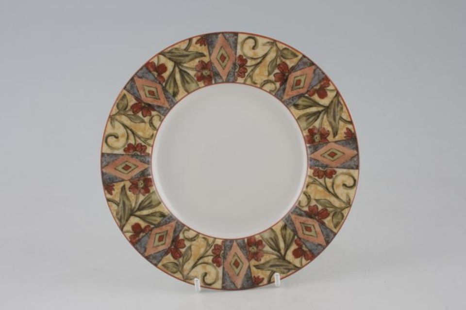 Royal Doulton Cinnabar - T.C.1217 Tea / Side Plate Rim has diamond and flower pattern 6 7/8"