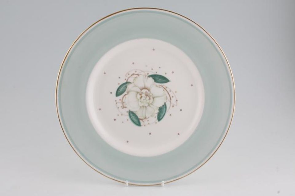 Susie Cooper Gardenia - Gold Edge - Blue Inside Dinner Plate 10 5/8"