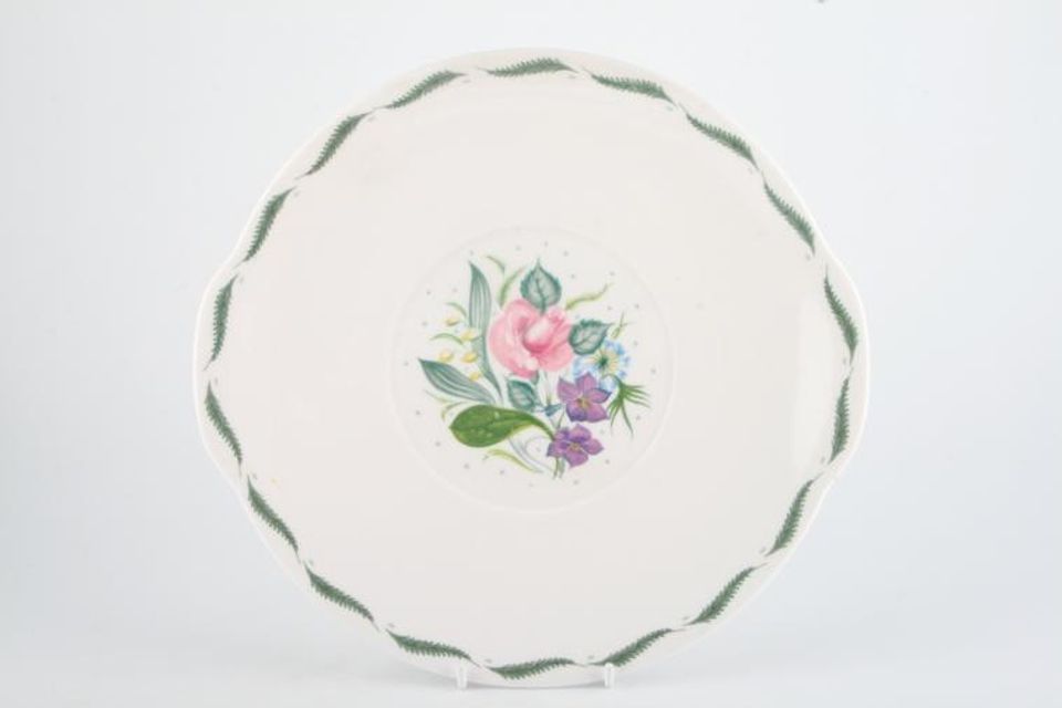 Susie Cooper Fragrance - Signed In Brown Cake Plate Round 10"
