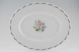 Susie Cooper Fragrance - Signed In Green Oval Platter 15 3/4"