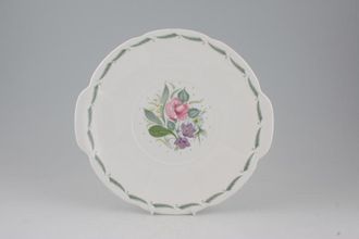 Susie Cooper Fragrance - Signed In Green Cake Plate Round, Fluted 10"