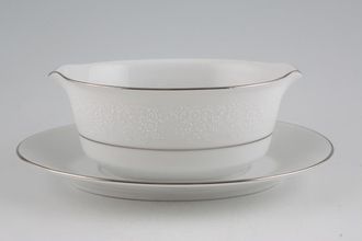 Noritake Tahoe Sauce Boat and Stand Fixed