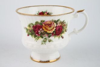 Sell Elizabethan English Garden Teacup Gold band on edge of foot 3 1/4" x 2 7/8"
