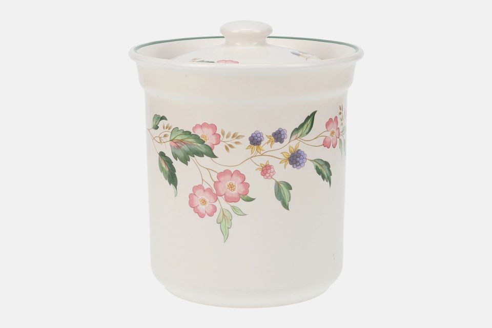 BHS Victorian Rose Storage Jar + Lid 5 1/4"