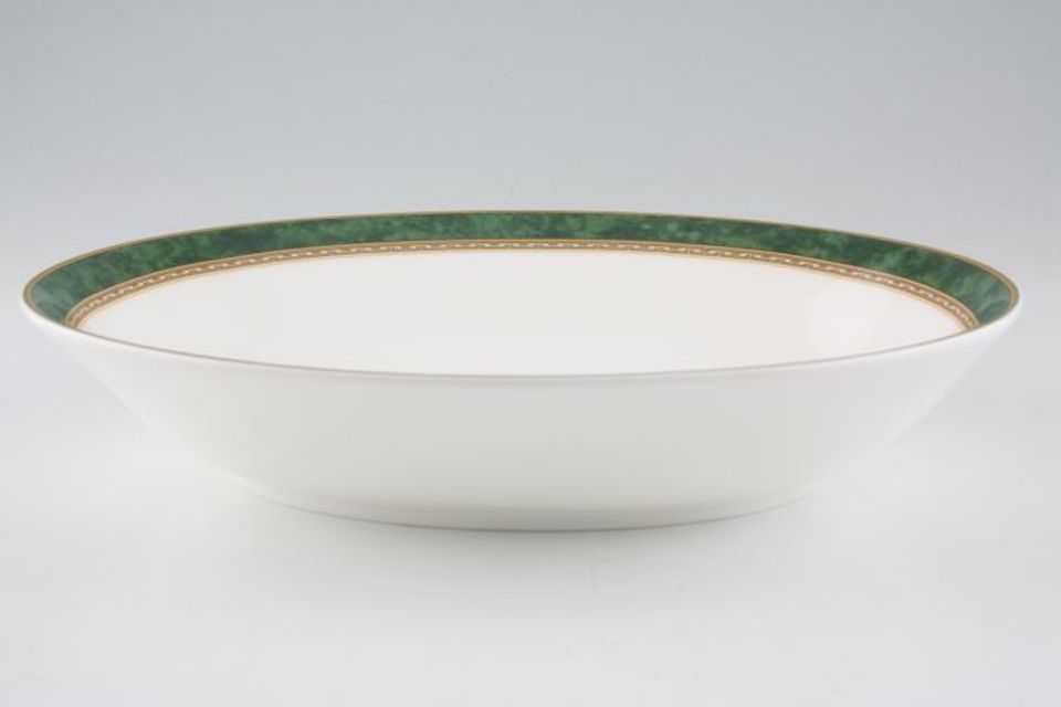 Royal Doulton Green Marble Vegetable Dish (Open) Oval, St.Andrews BS 9 3/4"