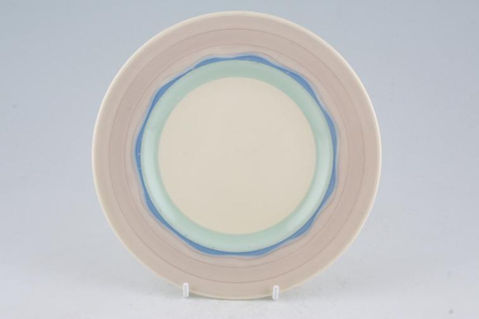 Susie Cooper Wedding Ring - Green + Blue Wave Tea / Side Plate 7"