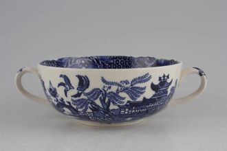 Burleigh Willow - Blue Soup Cup 2 handles