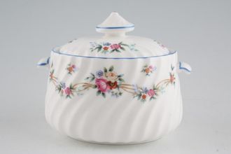 Minton Summer Bouquet Sugar Bowl - Lidded (Coffee) Oval - 2 eared handles 3 1/2"